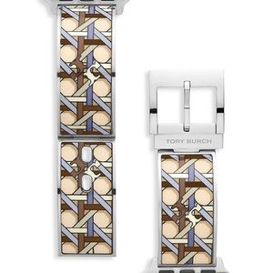 Tory Burch Apple Watch multicolored basket weave bands